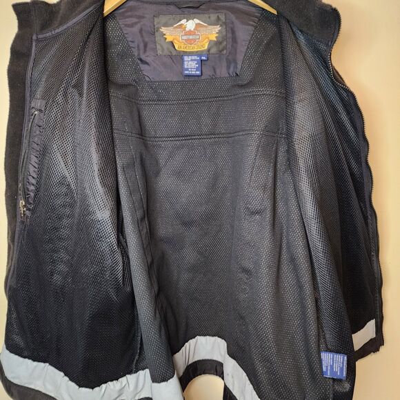 Harley Davidson Jacket Motorcycle Reflective Mens XXL Orange Black - Picture 8 of 12
